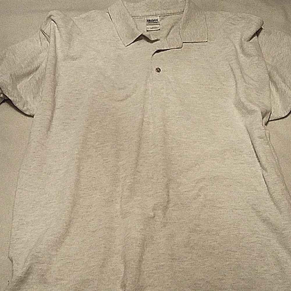Gildan light Heather grey polo